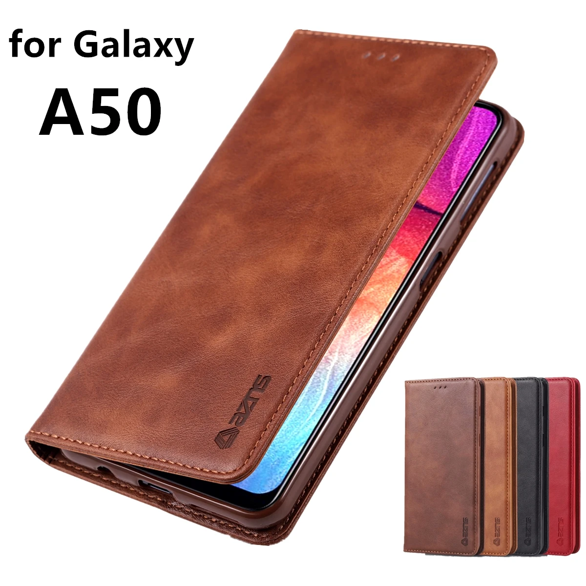 Чехол AZNS с магнитной адсорбцией для samsung Galaxy A50 A505F A505G из искусственной кожи, чехол-держатель для карт, Ретро кошелек, чехол, fundas coque