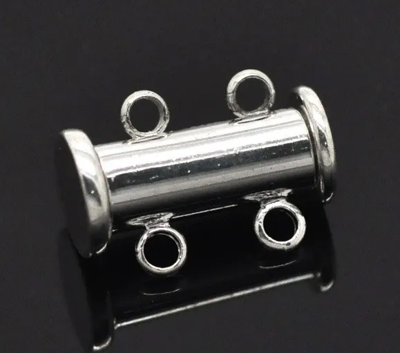 

Free Shipping 50pcs 2 Strands Magnetic Slide Clasps 16x10mm Wholesales
