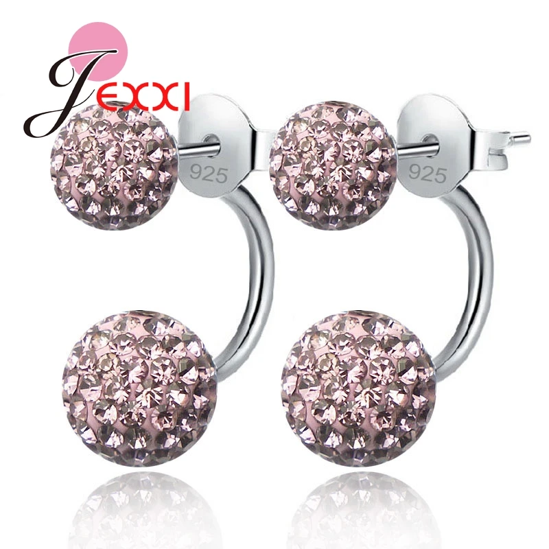 Женские серьги гвоздики из серебра 925 пробы 10 цветов|earring tapers|earring supplierearrings barbell |