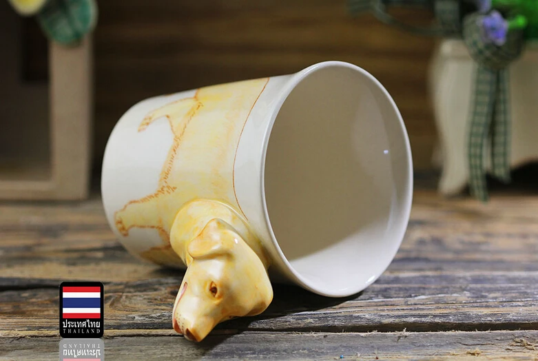 Новое поступление Высокое качество 3D одноцветное Кубок животных Собака Ручная