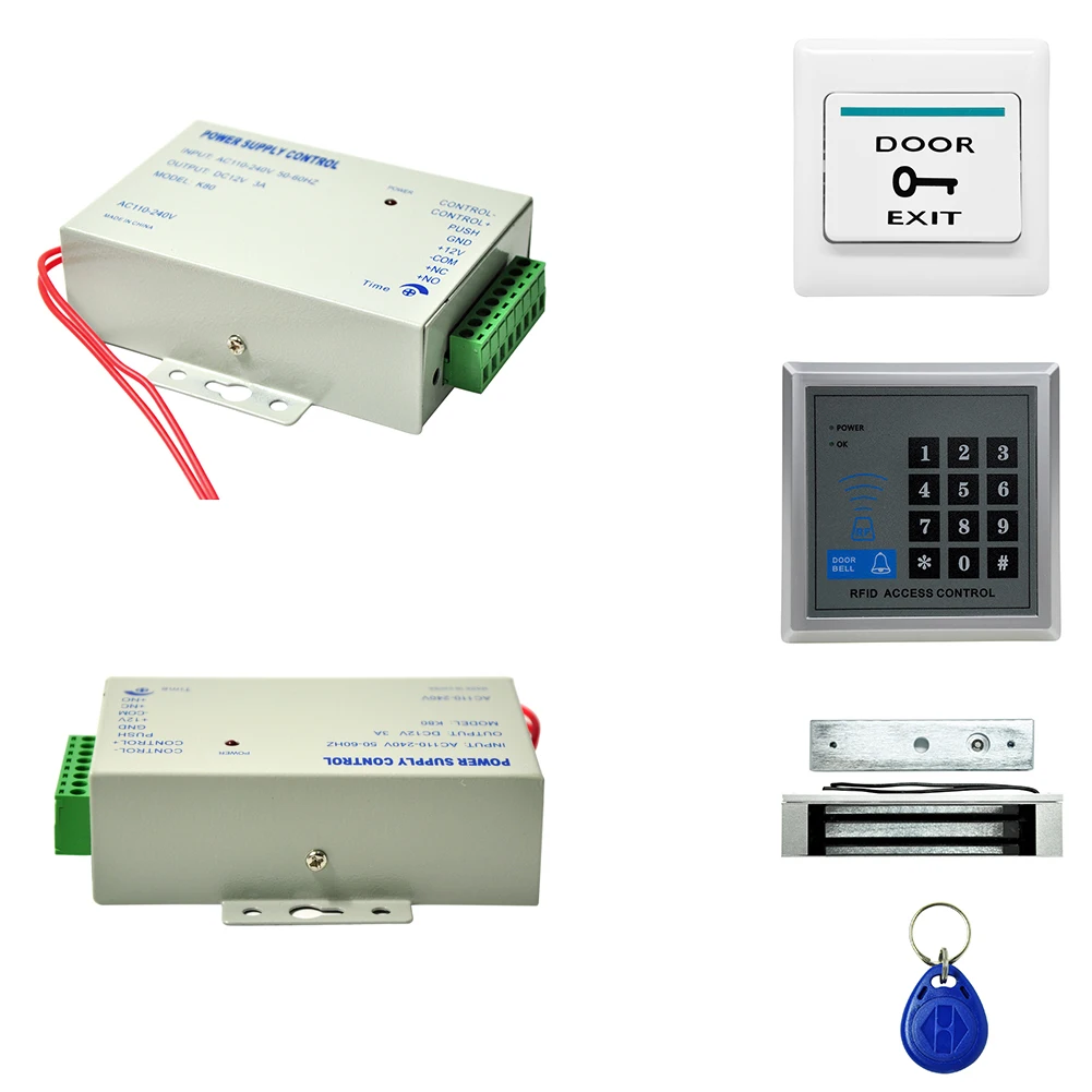 Новый MJPT019 RFID система контроля доступа наборы + Магнитный замок 10 пластиковая