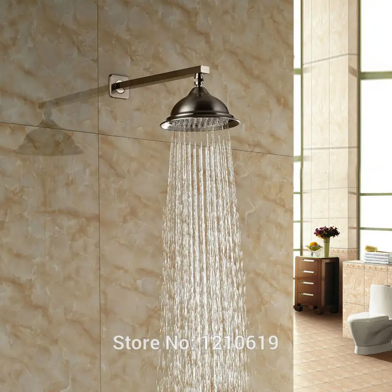 Новая никелевая матовая 8 &quotкруглая душевая головка w/настенный кронштейн для