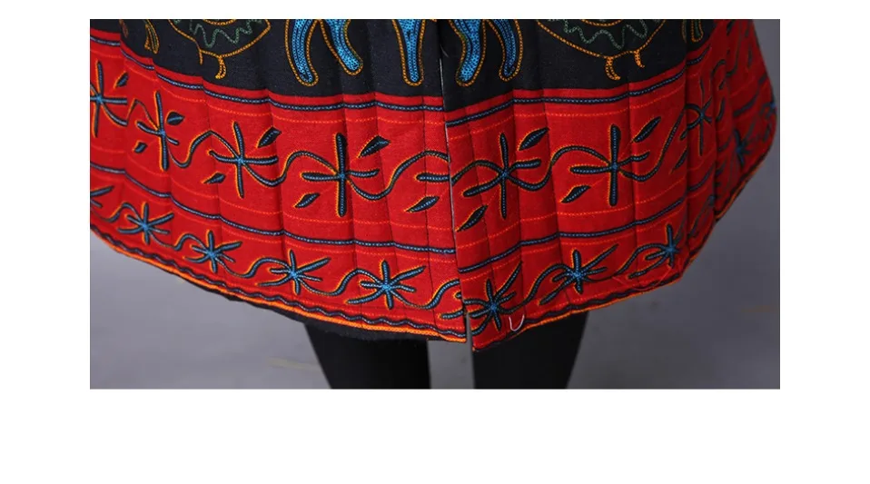 Winter Jacket Women Thick warm Long Parka Mujer Cotton Padded coat vintage Button Print Overcoat plus size Women Tops