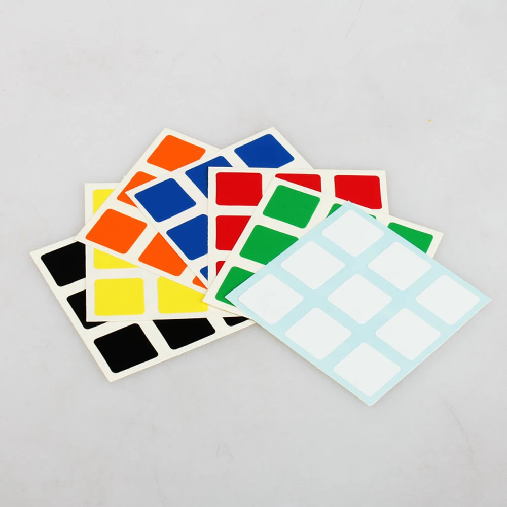 Cubetwist CS Cube Stickers for 3x3x3 Speed Magic Cube Puzzle Cubes - Standard Color