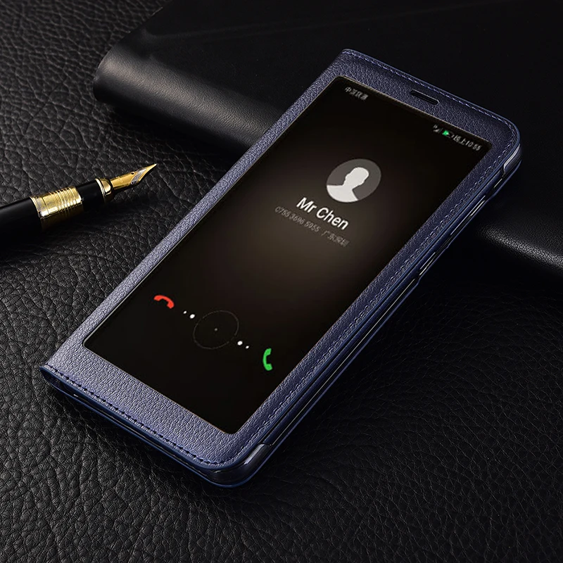 Чехол для huawei mate 10 lite с окошком полным обзором умный чехол откидной крышкой
