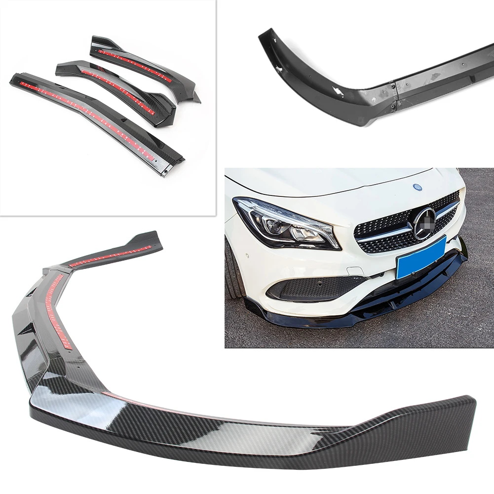 CLA 45AMG W117 передний бампер для губ Накладка для Mercedes Benz CLA200/CLA250- углеродное волокно Стайлинг АБС пластик