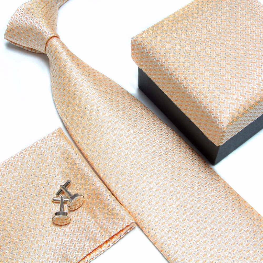 2019 mens tie fashion men's accessories cheap ties for men tie and handkerchief set cufflinks gift box qxy mens fashion tie polyester silk neckties stripe business flower ties handkerchief for men tie combination set gift box k01