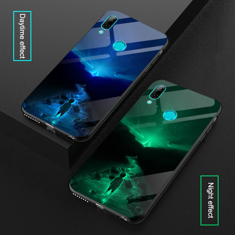 Роскошный блестящий чехол со Звездной ночью для Huawei P Smart FIG LX1 светящийся
