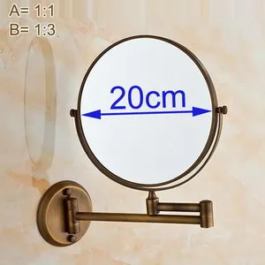 bathroom mirror Античный Матовый Твердый латунный набор аксессуаров для ванной комнаты, Европейский фарфор, аксессуары для ванной комнаты, наборы керамических Ретро товаров для ванной - Цвет: bathroom mirror