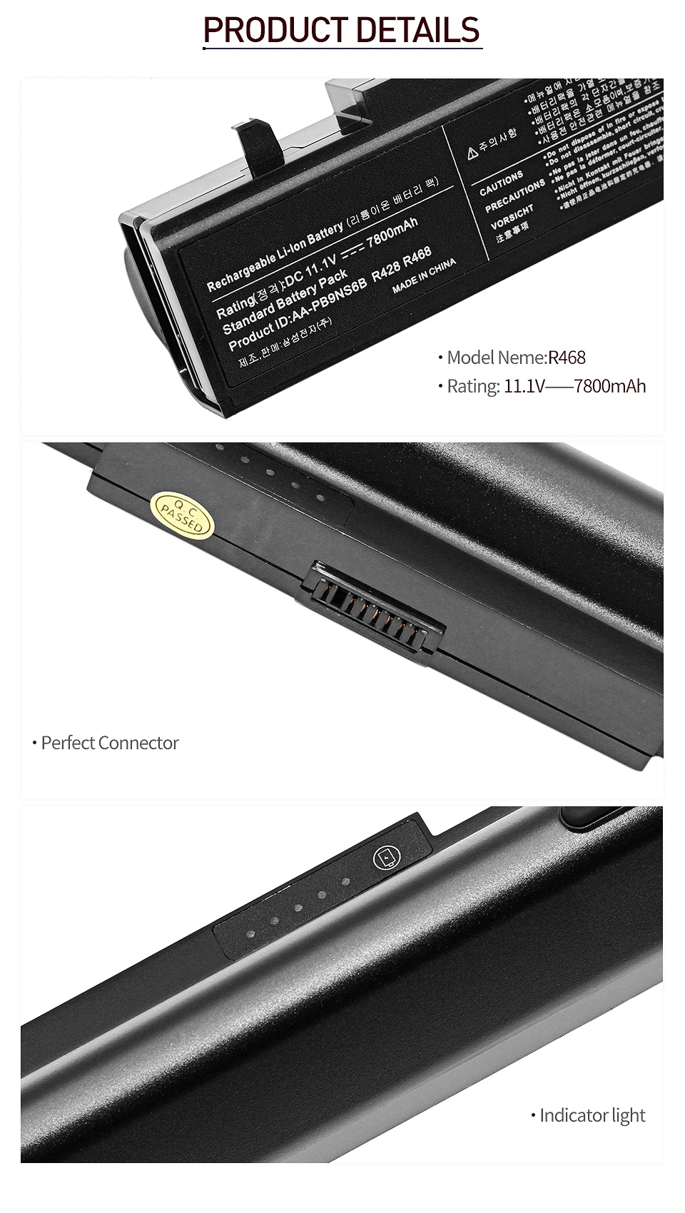 6600 мАч 9 ячеек Батарея AA-PB9NC6B для samsung R420 R428 R429 R430 R467 R468 R522 AA-PB9NC6W AA-PL9NC6B AA-PB9NS6W NP300E5C