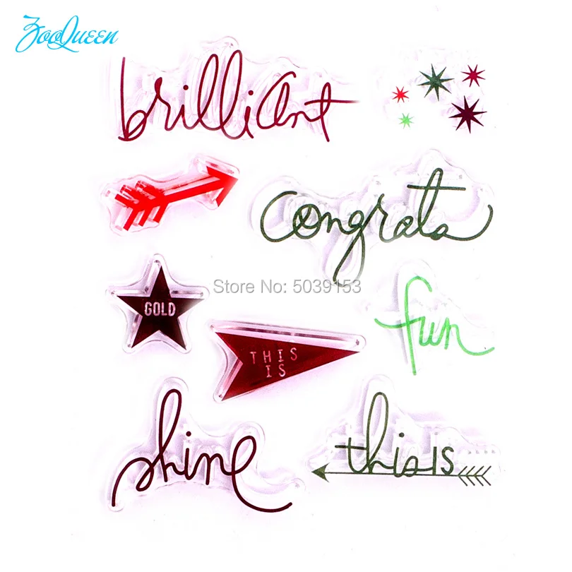 Clear Stamp Style D Символ прозрачные штампы для Making/изготовление карт/Штампы набор канцелярских принадлежностей Детские Рождественские забавные вечерние украшения - Цвет: Clear Stamp Style D