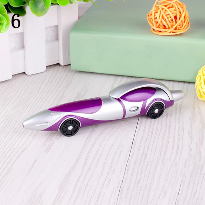 Purple Новинка, автомобильная ручка для мальчиков, пластиковые спортивные машинки, модельные шариковые ручки, шариковые ручки для детей, игрушки, подарки для письма, школьные принадлежности, милые ручки - Цвет: Purple