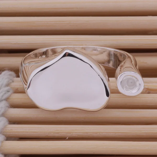 2016 серебро Модные украшения в форме сердца открытие кольцо для Для женщин мужчин