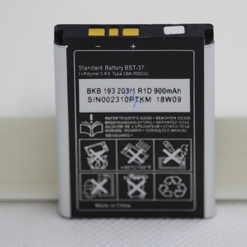 5 шт./лот 900 мАч Новый BST 37 батареи для Sony Ericsson J100i K200i T280i V600 K610i W700 W710C D750i K750C W350 W800i W810i
