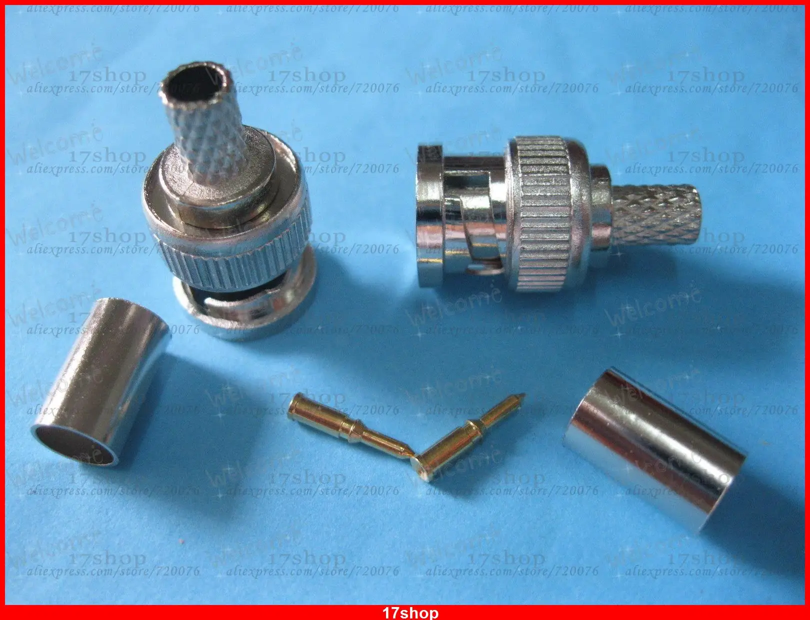 100 компл. RG59 BNC разъем обжимной коаксиальный 3 Piece для кабель Новый|cable connector crimp|cable