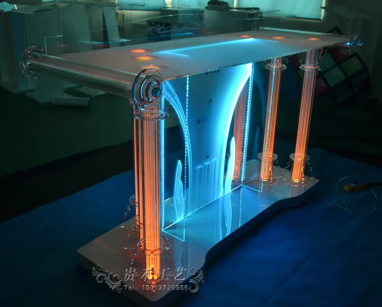 GUIHEYUN недорогой портативный акриловый стеклянный кафедра для церкви подиум 150*60*120