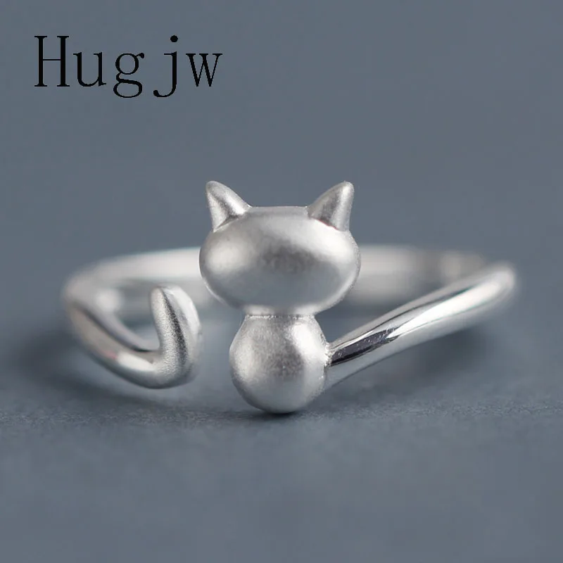 Женское Открытое кольцо Кот из серебра 100% пробы | Украшения и аксессуары