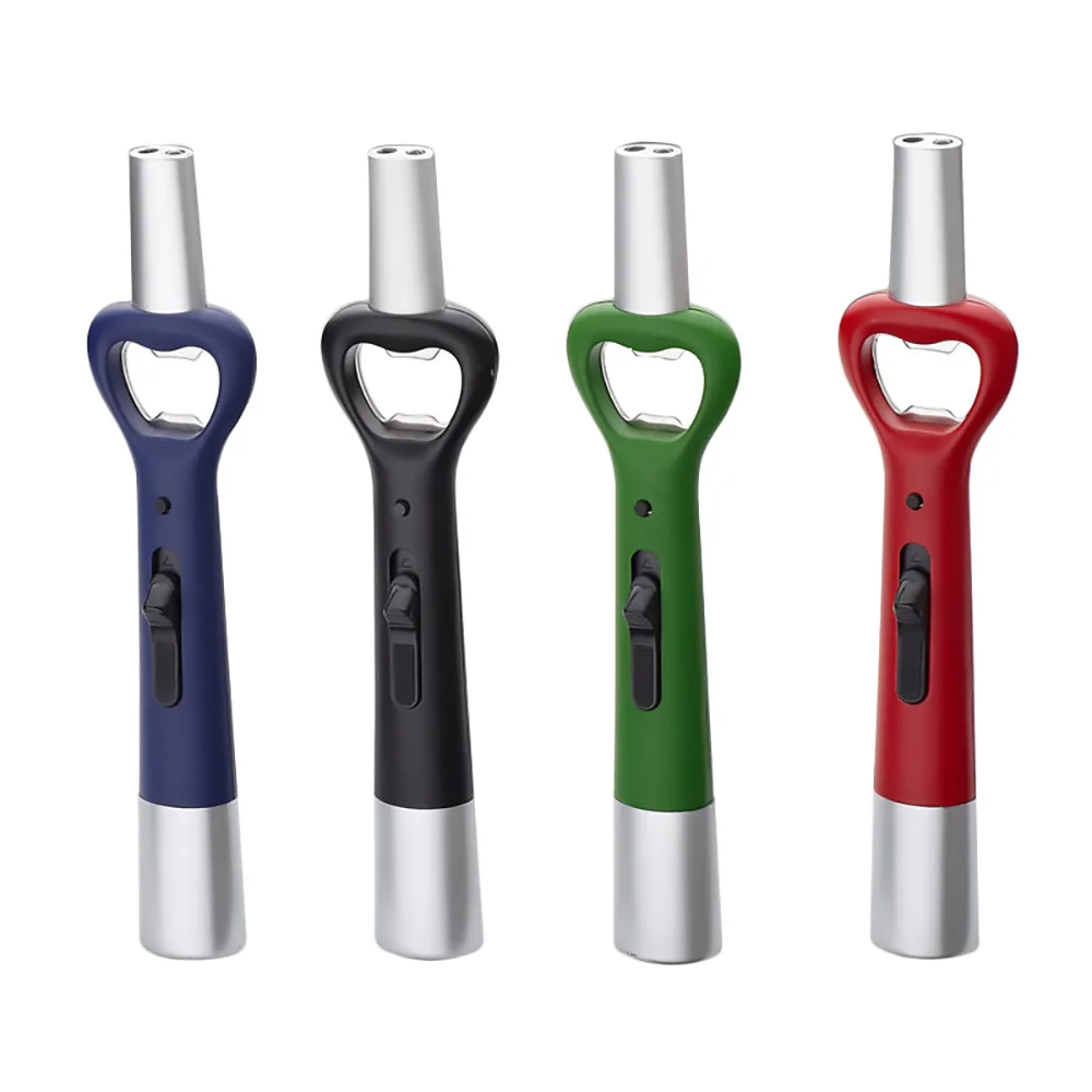 10pcs 3 in 1 Butane Gas Lighter Metal Kitchen Stove Igniter with LED Lighting Bottle Opener Function for Outdoor Survival | Дом и сад