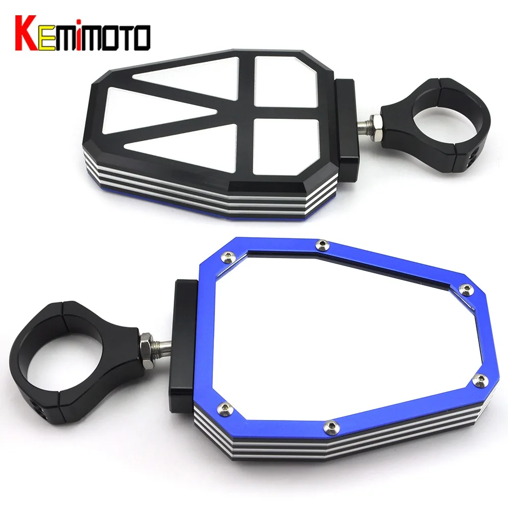 KEMiMOTO 1,7" синий выпуклый UTV SXS каркас сбоку зеркала для Polairs RZR 500 800 900 1000 XP для yamaha rhino 450