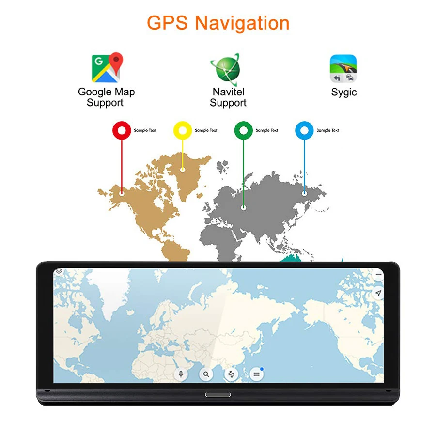 WHEXUNE 8 дюймов 4G Автомобильный видеорегистратор ADAS Android gps naivigation HD 1080P видеорегистратор ночного видения телефон приложение удаленный монитор