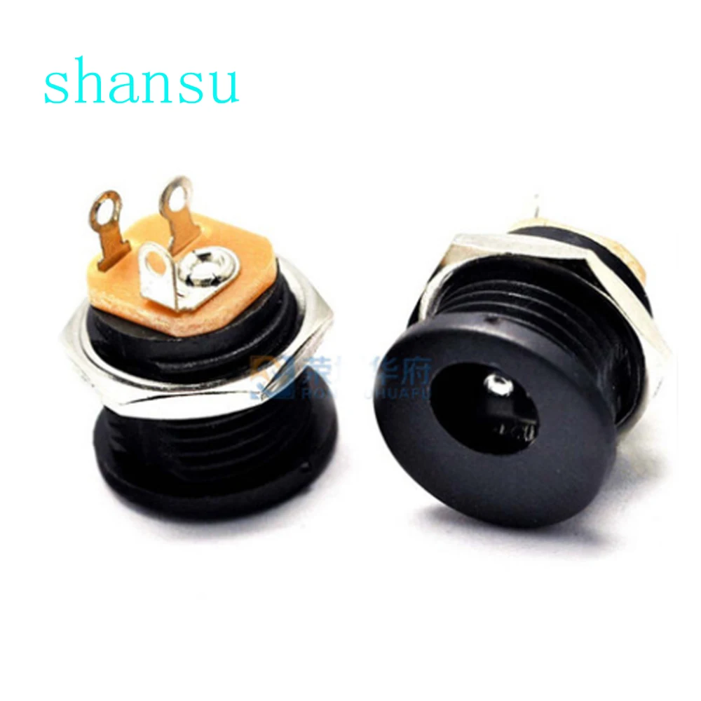 10 шт. DC 022 5 5x2 1 мм 5*2 Power Jack Connecteur панель монтажа DC022 2 1|Соединители| |