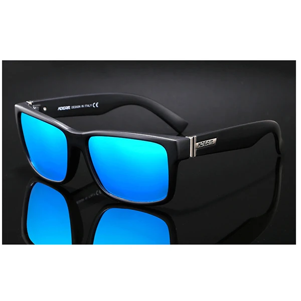 C9 Blue Mirror KDEAM, дизайн, поляризационные солнцезащитные очки для мужчин и женщин, Летний Стиль, квадратные солнцезащитные очки, для путешествий, уф400, мужские оттенки, KD26 - Цвет линз: C9 Blue Mirror