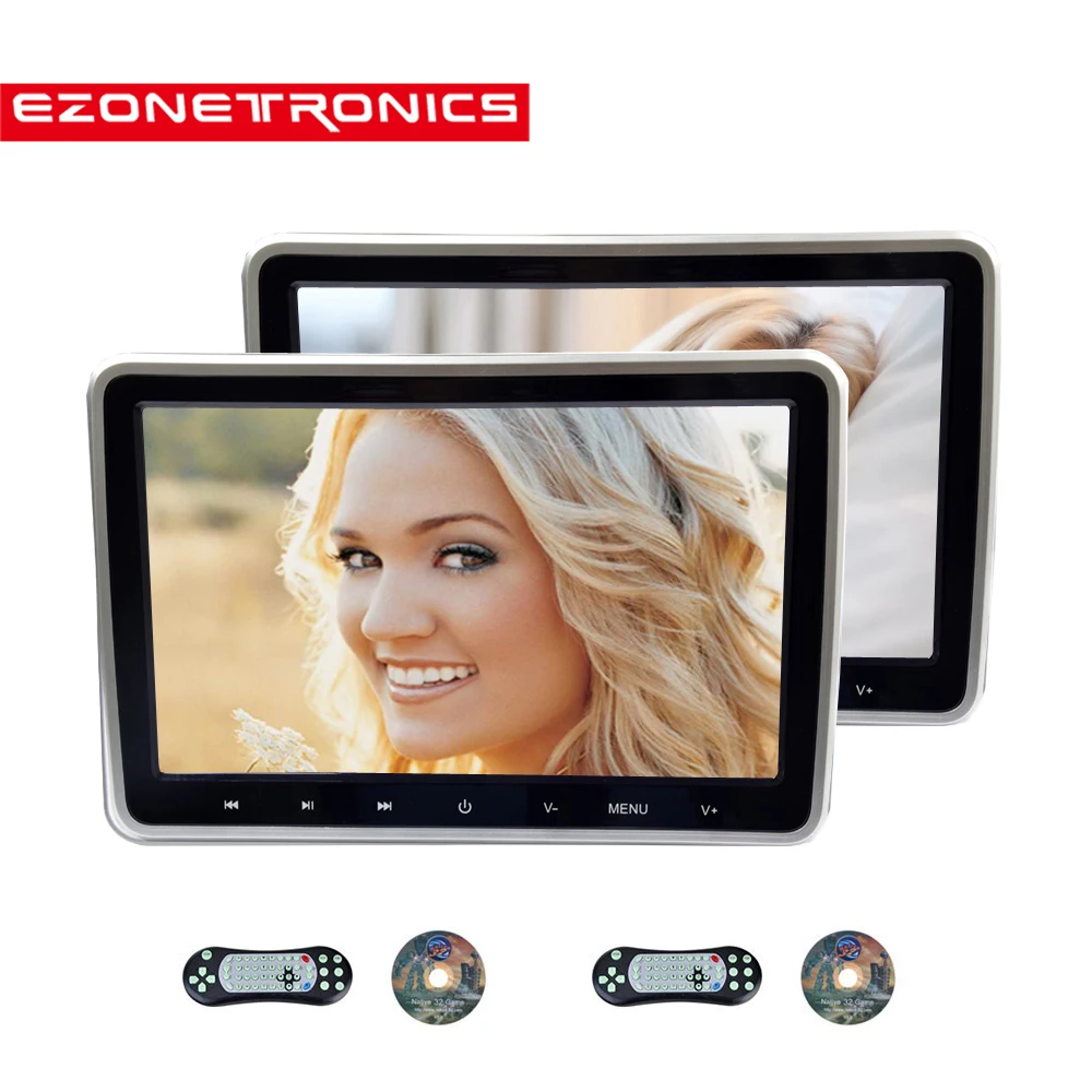 1/2 шт. 10,1 дюймов подголовник автомобиля монитор DVD проигрыватель USB/SD/HDMI/IR/FM на тонкопленочных транзисторах на тонкоплёночных транзисторах ЖК-дисплей Экран сенсорная кнопка игровой пульт Управление стерео