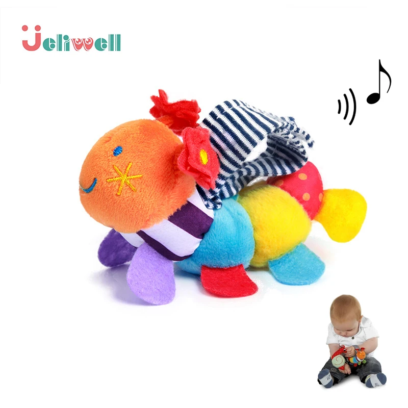 Jeriwell милая детская игрушка на запястье колокольчики гусеница Погремушка