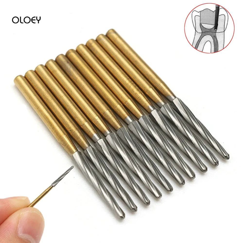 10Pcs/pack Tungsten Steel Carbide Burs Tapered Bur High Speed for Pulp Chamber Endo-Z FG21/23/25/28mm | Красота и здоровье