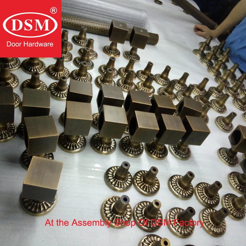 Прецизионное литье антимикробная Медь Cu + тянущиеся ручки ручка входной двери