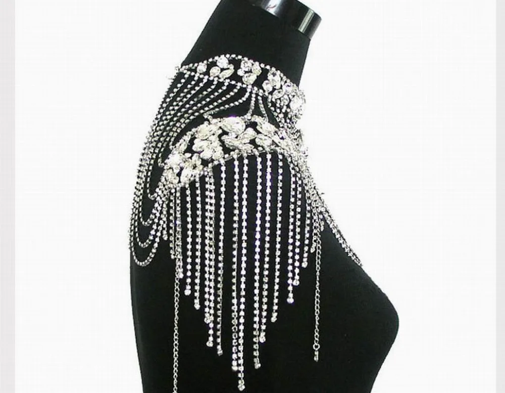 Роскошные свадебные стразы аппликация отделка Модная с кристаллами и бисером