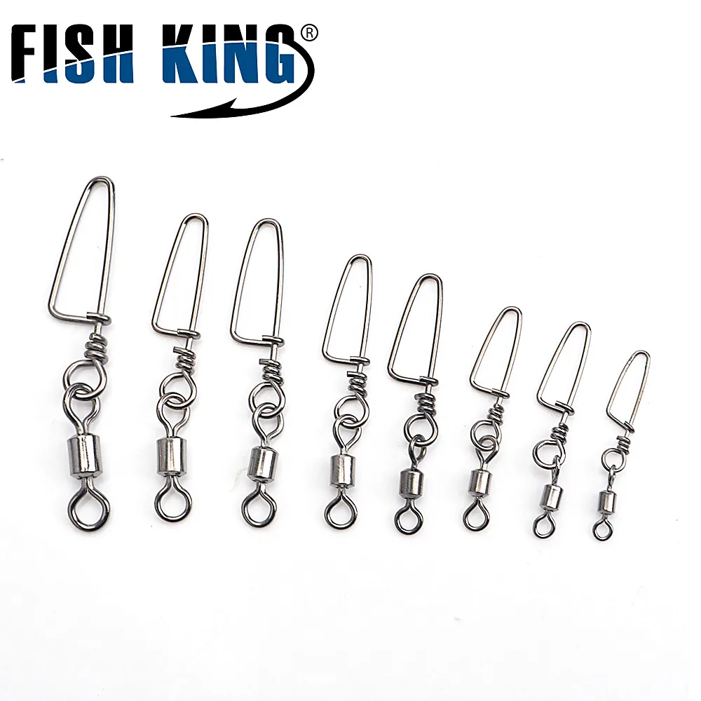 Рыболовный Вертлюг FISH KING вертлюг с крестовым замком соединитель для приманки