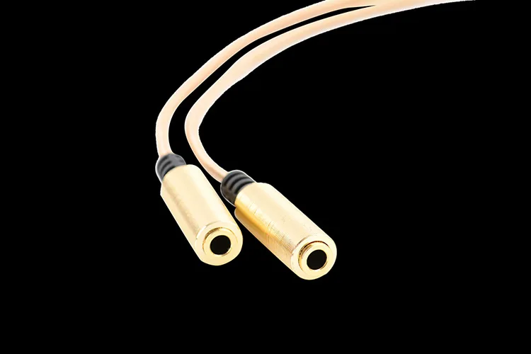 Разветвитель аудиокабеля 3 5 мм стерео наушники аудио штекер 2 гнезда Y образный