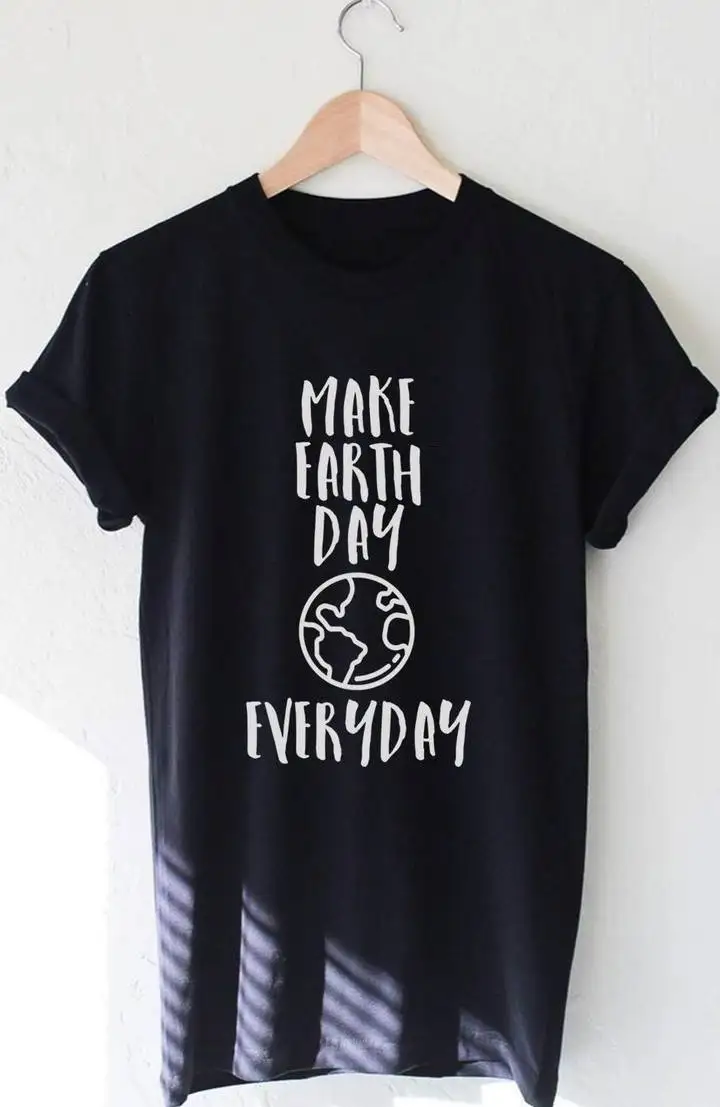 Сделайте День Земли на каждый день футболка с надписью или мультяшными принтами
