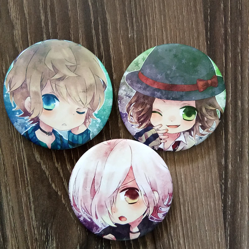 6 шт./компл. значок аниме DIABOLIK LOVERS аято Сакамаки Kanato Shu ouma Муками Руки знак акриловые брошь значок сумка ткань деко