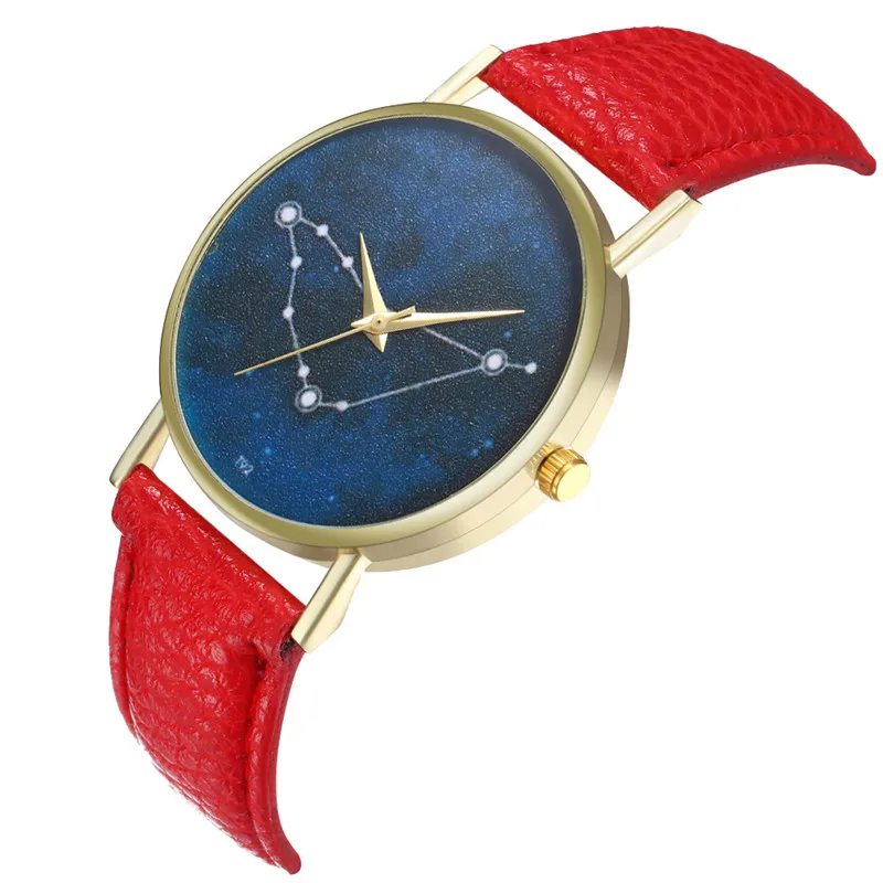 FUNIQUE Zodiac женские часы модные кварцевые с принтом созвездия Reloj Mujer браслет
