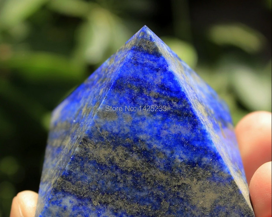 

natural Lapis lazuli quartz crystal pyramid point healing
