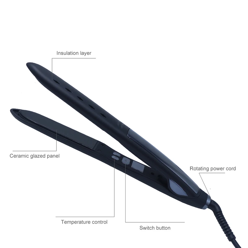 Профессиональный Керамика пара Выпрямитель для волос Быстрый нагрев Flat Iron Vapor