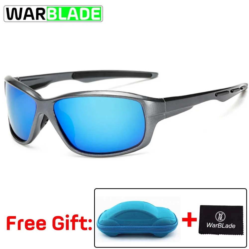blue lens Профессиональные военные мужские поляризованные солнцезащитные очки для вождения, мужские классические уличные спортивные походные очки Gafas Ciclismo - Цвет: blue lens