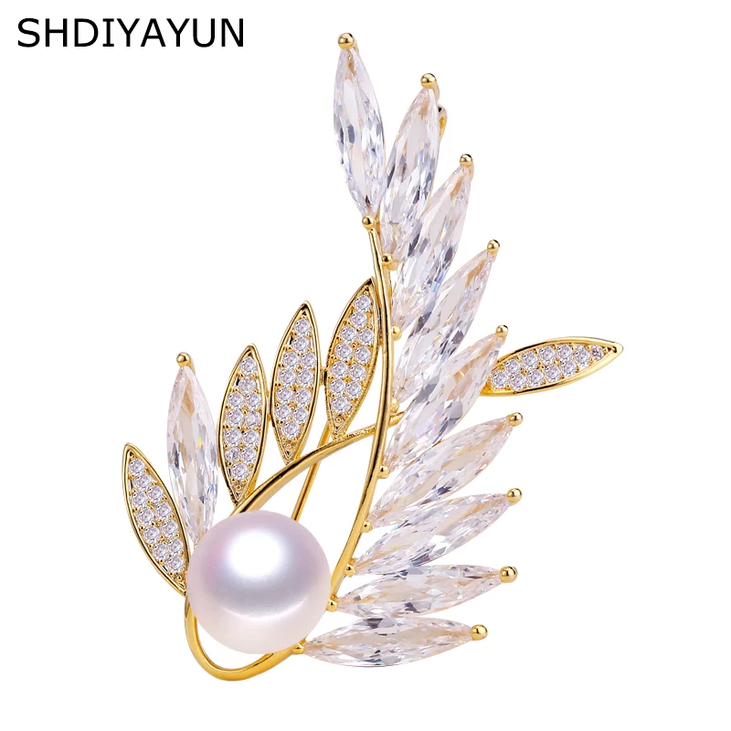 SHDIYAYUN 2019 брошь из жемчуга для женщин оригинальные золотые булавки австрийского