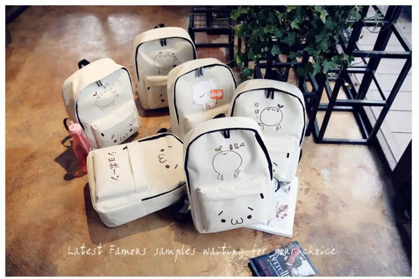 10pcs/lot! New Fashion Canvas Backpack Multi Style School Bag for Teenager