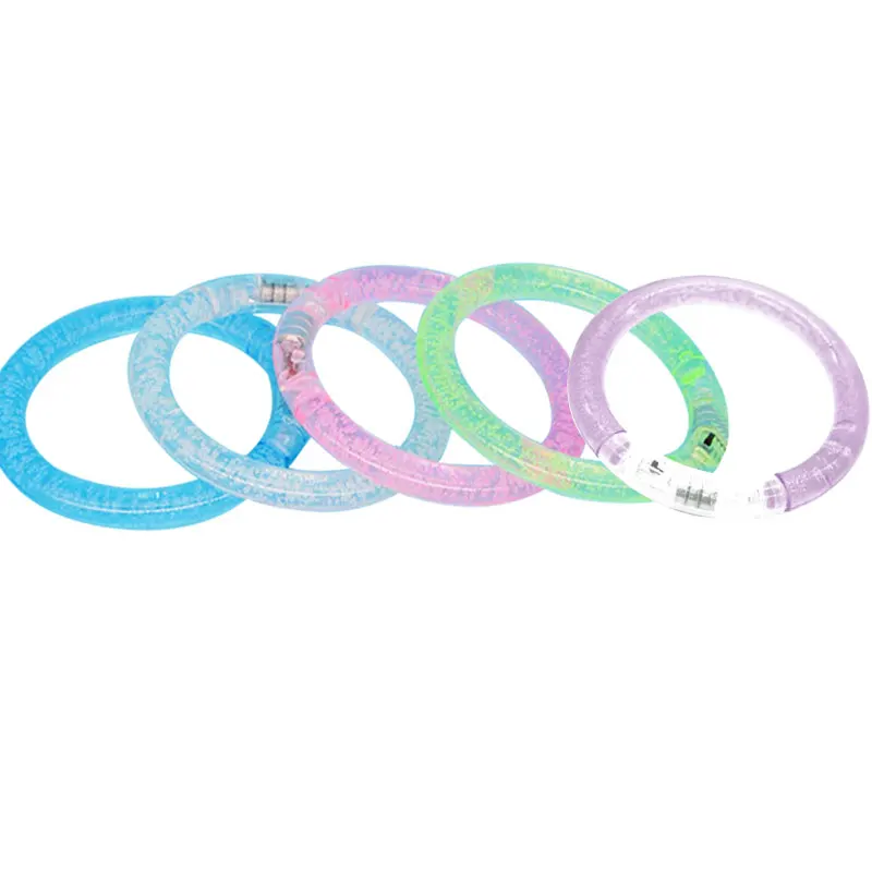 One for each color 10 шт. светодиодный сверкающий браслет светящийся акриловый браслет вечерние рождественские светящийся браслет люминесцентные игрушки для детей - Цвет: One for each color