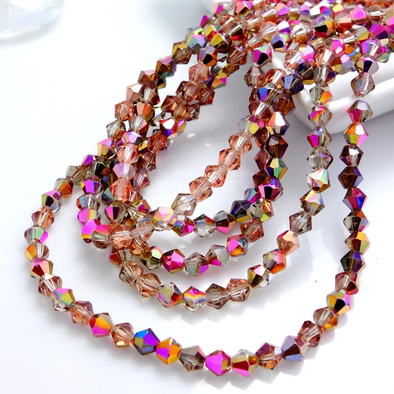 

Hote sale Rondelle/bicone Faceted Crystal Glass Loose Beads Jewelry making 3mm4mm6mm8mm