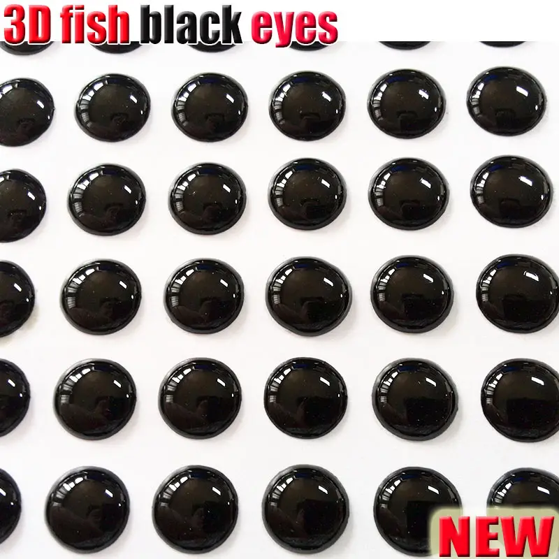 HOT fishing lure eyes 3D solid color  fish eyes 500pcs/lot color BLACK fishing accessories