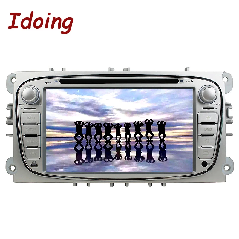 Idoing 2 Din Android 8 0 автомобильный dvd плеер на руль для Ford Focus2 GPS навигация 4G + 32G ядер WIFI MP3