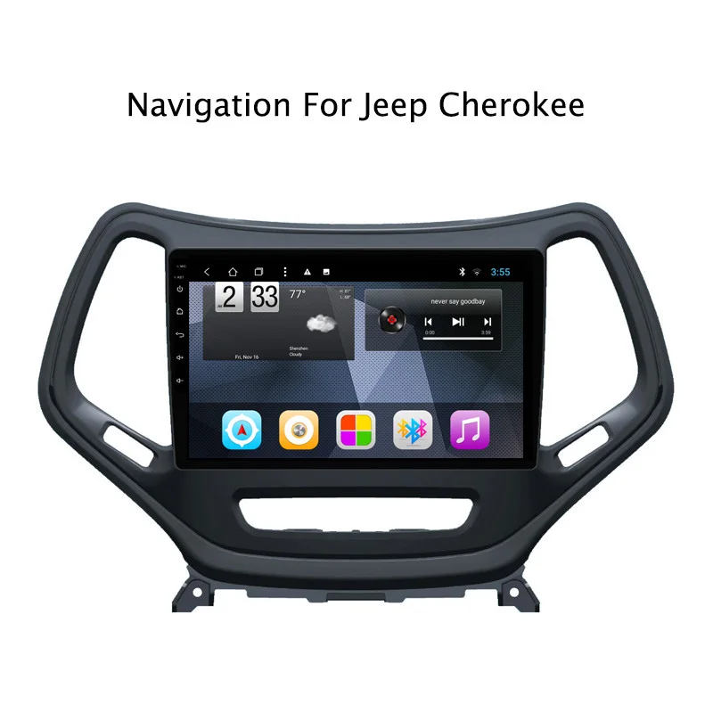 Navitopia четырехядерный Android 8 1 Автомобильный gps навигация для Jeep Cherokee 2014 2017 черный