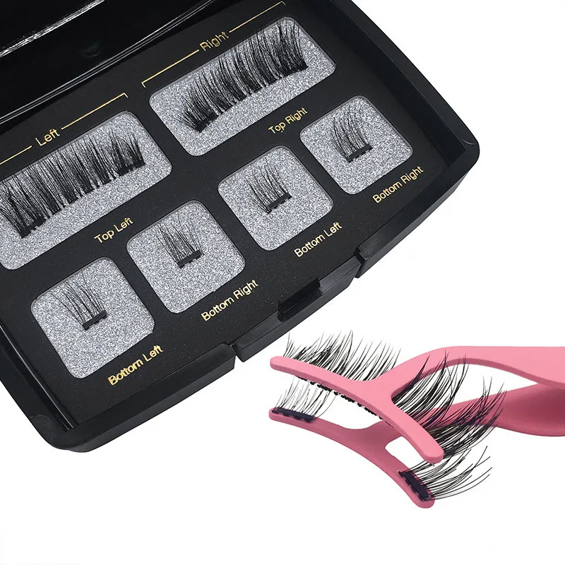 

High Quality Stainless Steel Magnetic False Eyelash Tweezers Applicator Clip for Women