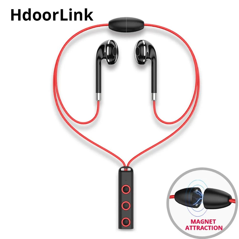 HdoorLink спортивные магнитные наушники Bluetooth наушники с микрофоном беспроводные наушники-вкладыши для мобильного телефона наушники