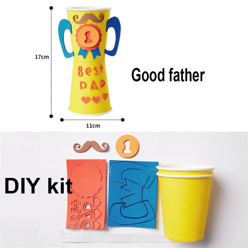 GOOD FATHER Детский сад много декоративных поделок diy игрушки папа трофей/медаль ремесла детские развивающие игрушки для детей подарок девочка/мальчик Рождественский подарок - Цвет: GOOD FATHER