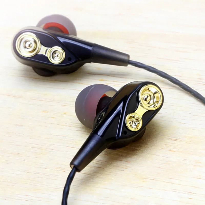 Наушники с двойным приводом Бас Сабвуфер наушники mp3 fone de ouvido audifos спортивные